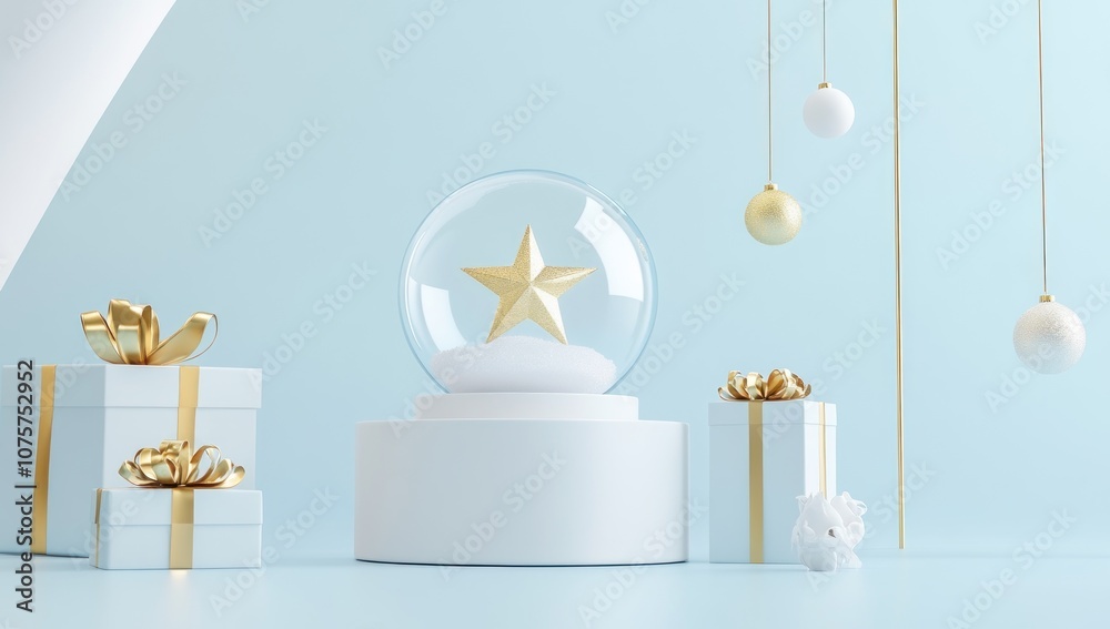 Christmas Snow Globe with Gifts Christmas Snow Globe with Gifts
