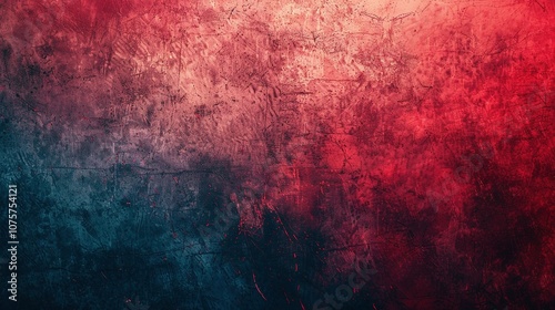 Abstract Red and Blue Textured Wall