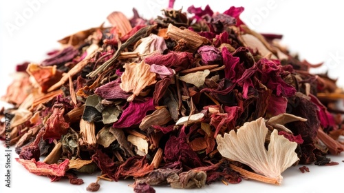 An assorted collection of dry flower potpourri in vibrant hues, showcasing an artful blend of colors and textures that capture a diverse range of fragrances.