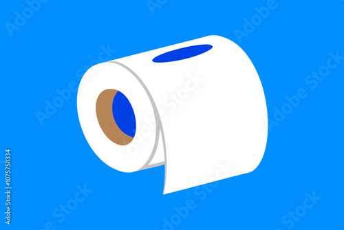  A roll of toilet tissue paper isolated on black