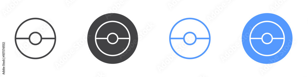 Baokemeng icon Flat set in black and white color Baokemeng icon Flat set in black and white color