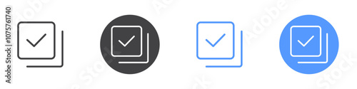 Copy selection icon Flat set in black and white color