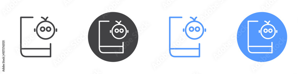 Parenting book icon Flat set in black and white color Parenting book icon Flat set in black and white color