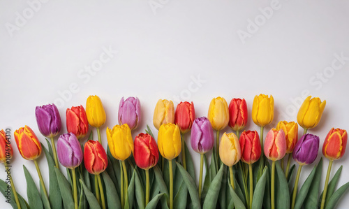 yellow, orange, red, purple, and pink