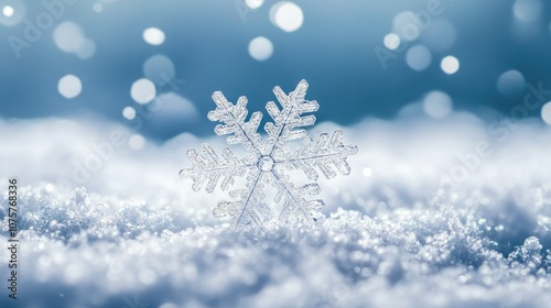 Beautiful falling snowflake wallpaper  winter ice particles  white snow falling on light blue background 