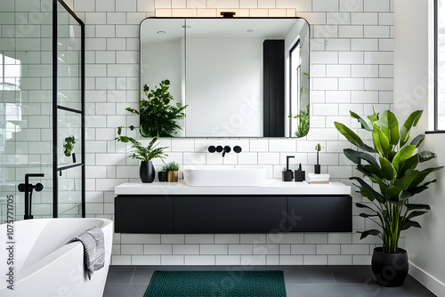 Modern and calming shower room or home bathroom