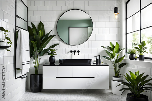 Modern and calming shower room or home bathroom