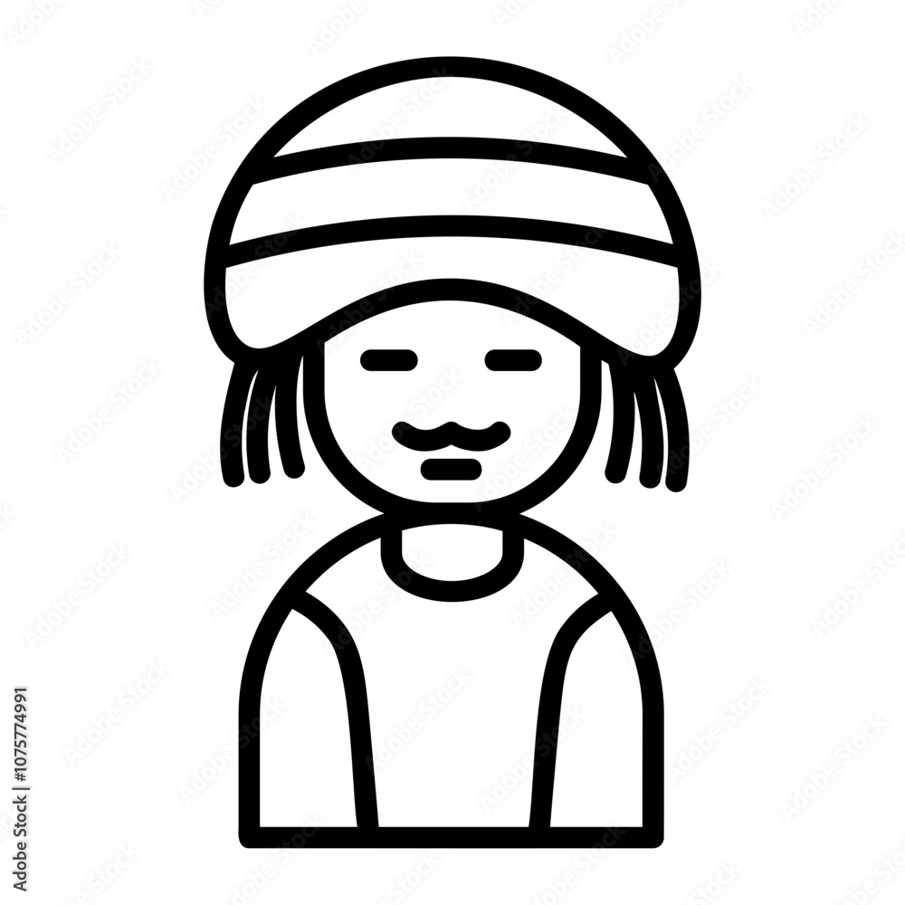 rasta Line Icon