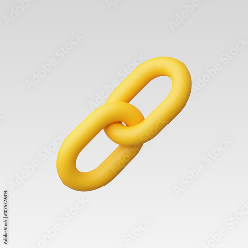 3d Realistic Chain link vector illustration