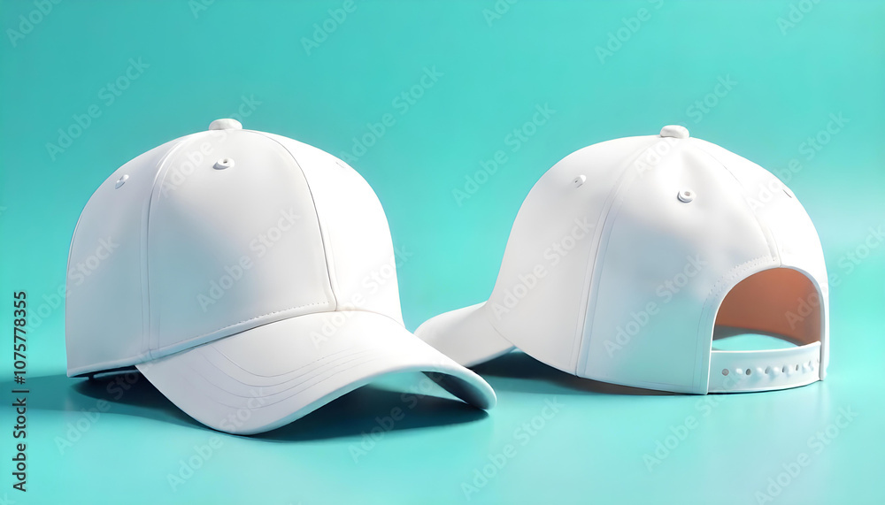 3d white cap head protect mockup