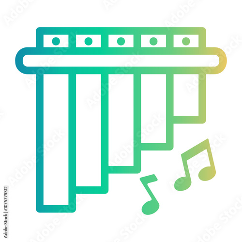 panpipe Line Gradient Icon