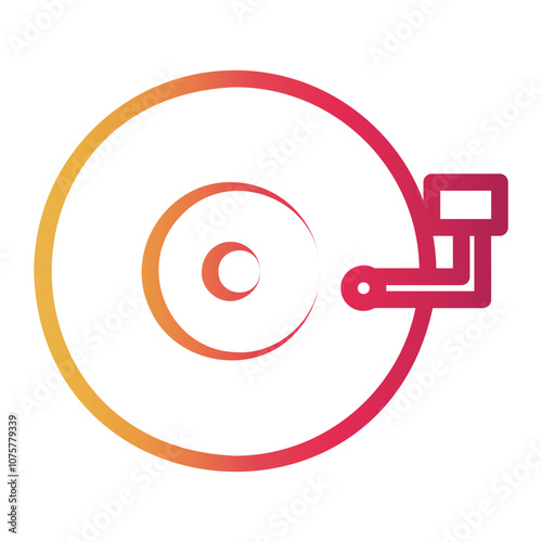 record Line Gradient Icon