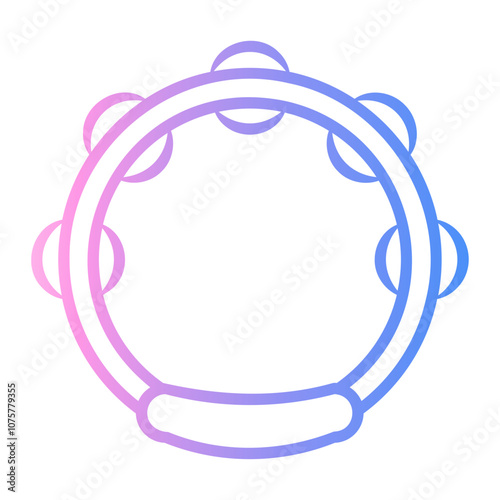 tambourine Line Gradient Icon