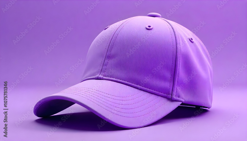 Fototapeta premium 3d purple cap head protect mockup