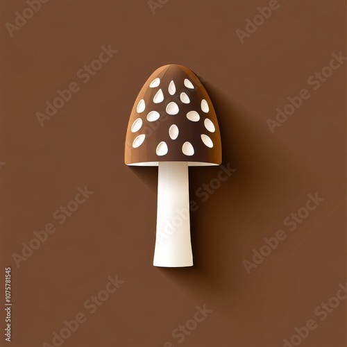 Simplistic Morel Mushroom Icon