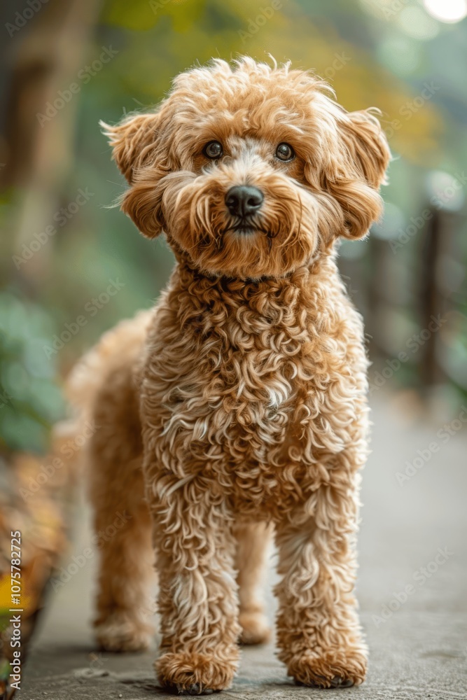 Happy Poodle Dog on White Background Happy Poodle Dog on White Background