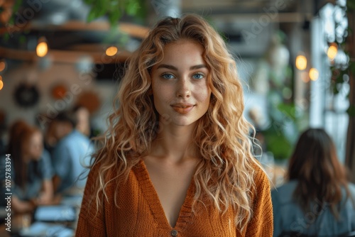 Wallpaper Mural Dynamic businesswoman presenting a project plan to a team in a modern office Torontodigital.ca