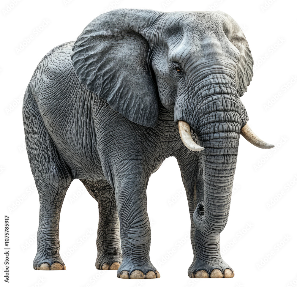 Obraz premium Majestic Elephant on Transparent Background