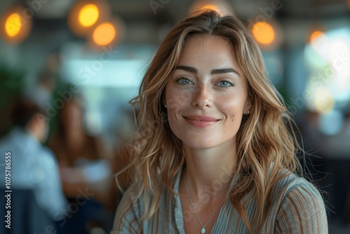 Wallpaper Mural Businesswoman confidently presenting in office meeting showcasing leadership and expertise Torontodigital.ca