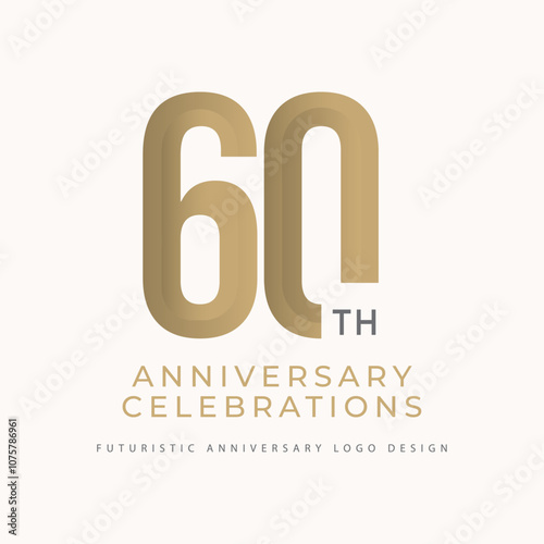 60 years anniversary celebrations logo concept