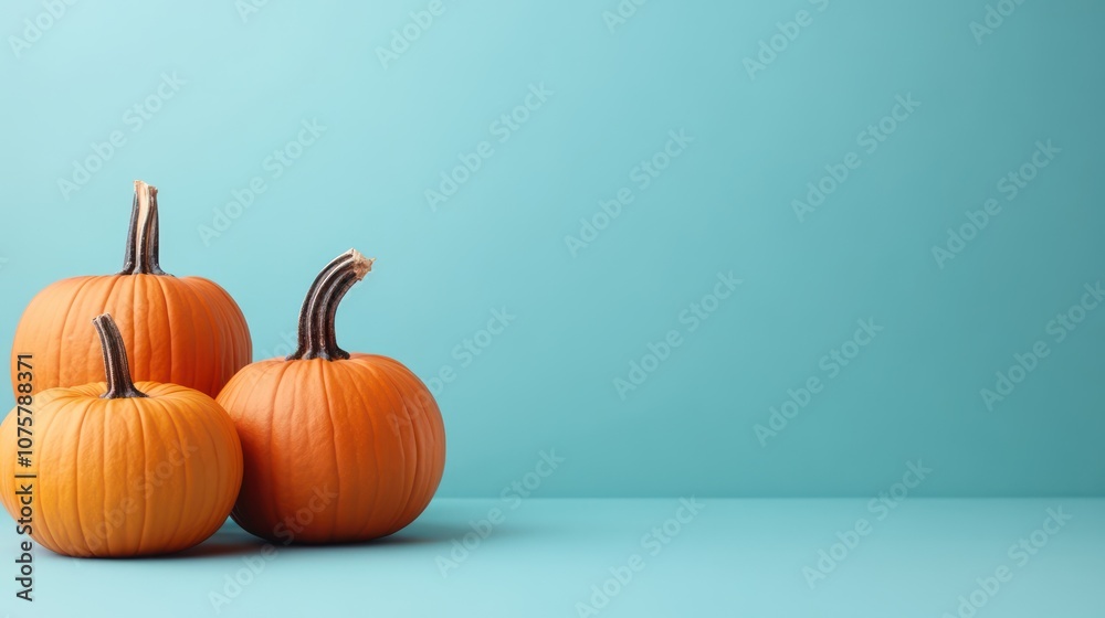 Pumpkins on an random color background Pumpkins on an random color background