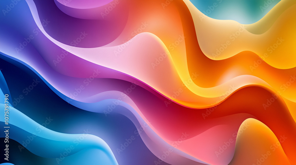 Colourful abstract gradient background image.generated by AI