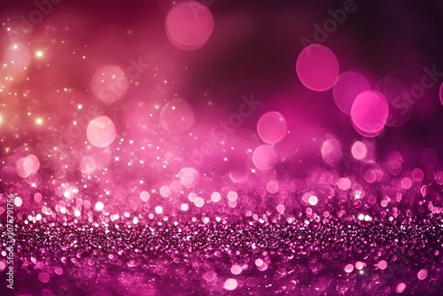 Magical Pink and Purple Sparkles in a Dreamy Night Sky