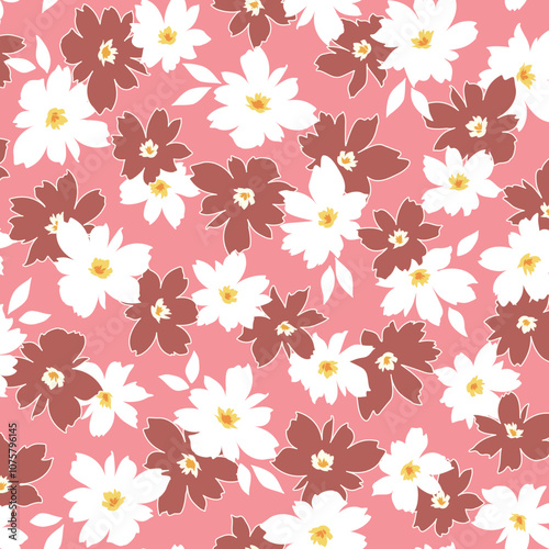 Abstract floral pattern perfect for textile design,