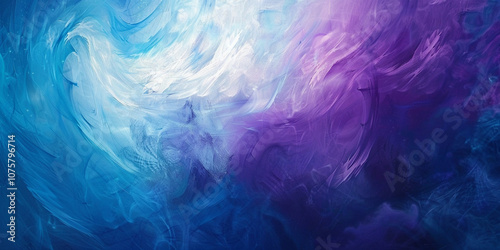 Ethereal Blue and Purple Smoke Rising in a Dreamy Scene