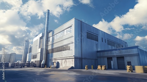 Wallpaper Mural industrial factory building exterior Torontodigital.ca
