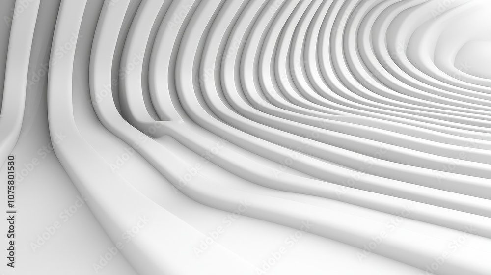 Abstract White Circular Building Architecture Interior Design 3D Rendering Abstract White Circular Building Architecture Interior Design 3D Rendering