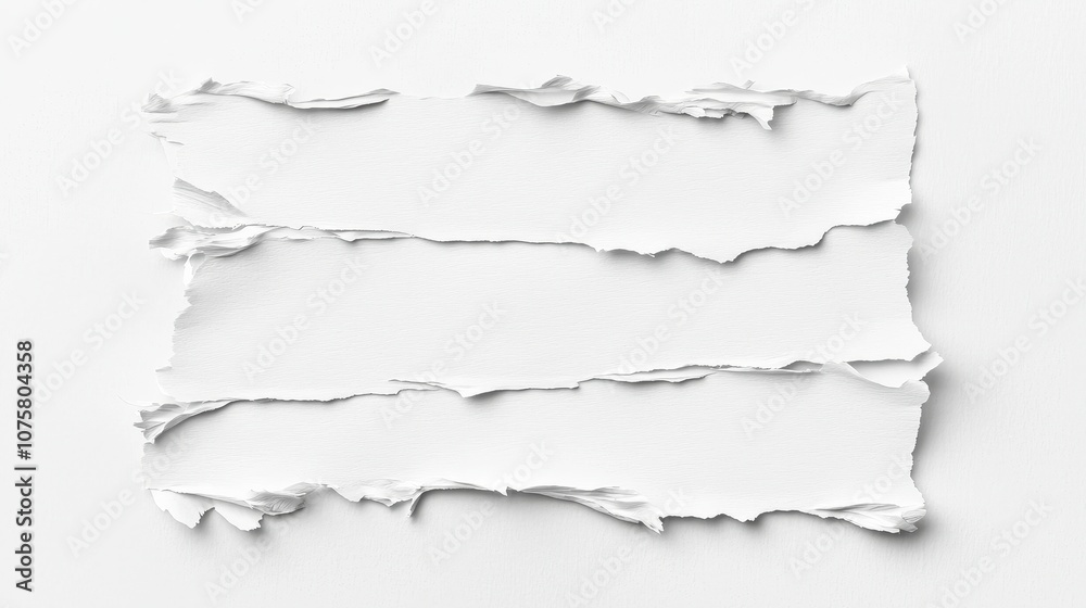 Torn White Paper Texture Ripped Edges Abstract Background Torn White Paper Texture Ripped Edges Abstract Background
