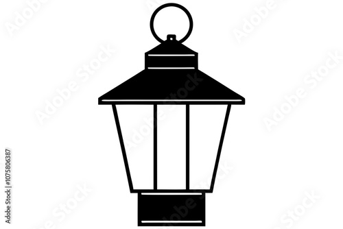 signal lamp silhouette on white background