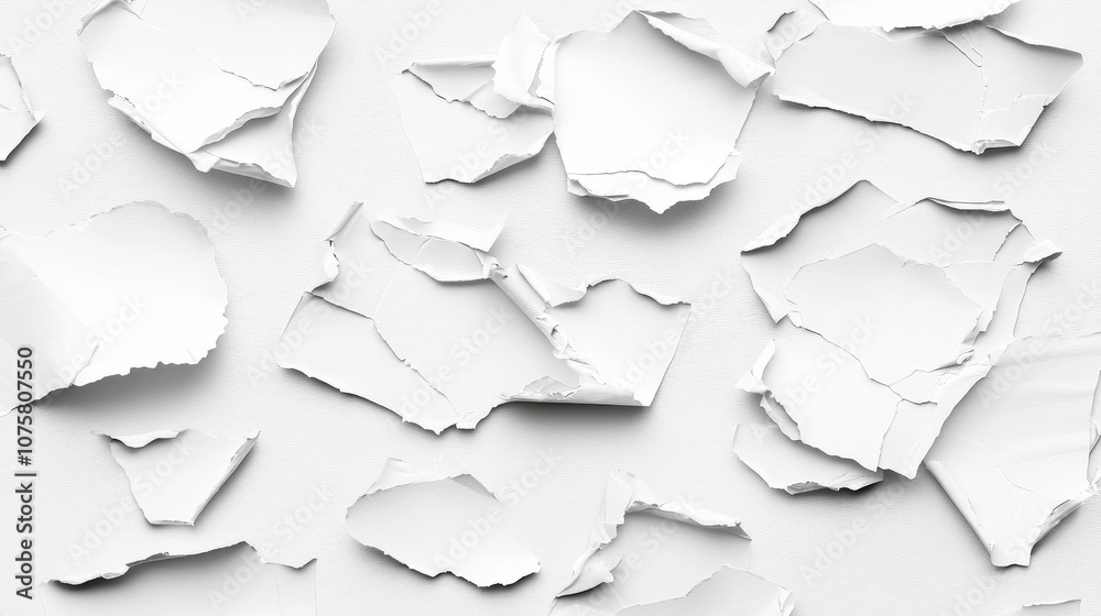 Abstract White Torn Paper Texture Background Minimalist Design Crumpled and Aged Decor Abstract White Torn Paper Texture Background Minimalist Design Crumpled and Aged Decor