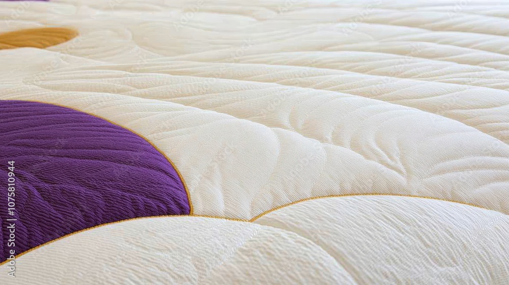 Naklejka premium White and Purple Quilted Fabric Texture Background