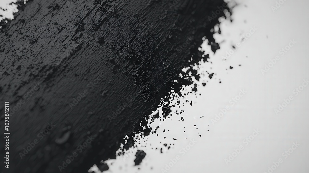 Obraz premium Abstract Black Paint Stroke Texture Art Background Design Element Grunge Style