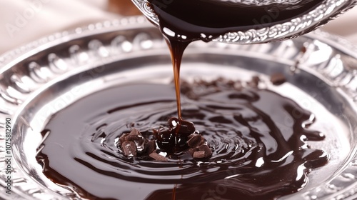 Melted Chocolate Being Poured