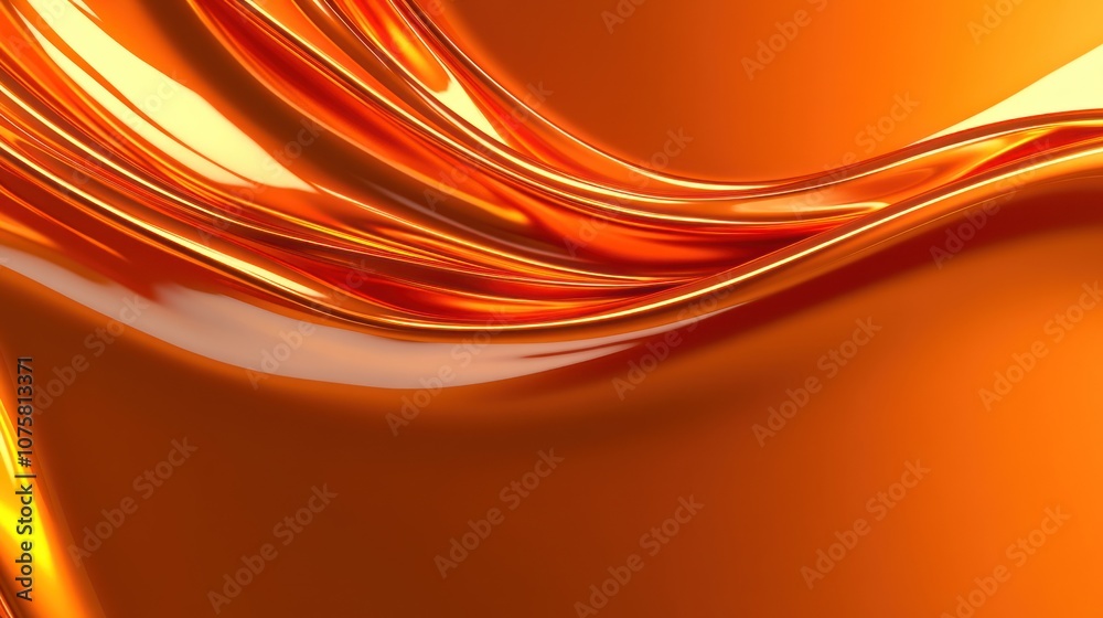 Fototapeta premium Orange Wave: Abstract Organic Lines Texture Background for Web Design