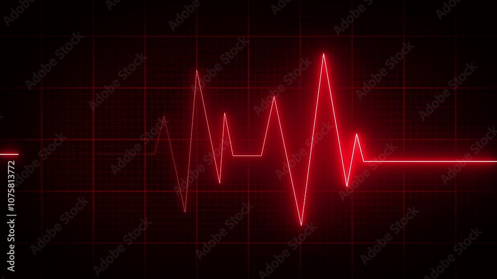 Cardiogram heartbeat pulse rate neon glowing video animation. Emergency ekg monitoring. loop motion animate 4k video footage. Abstract heartbeat. Cardiogram heartbeat pulse rate neon glowing video animation. Emergency ekg monitoring. loop motion animate 4k video footage. Abstract heartbeat.