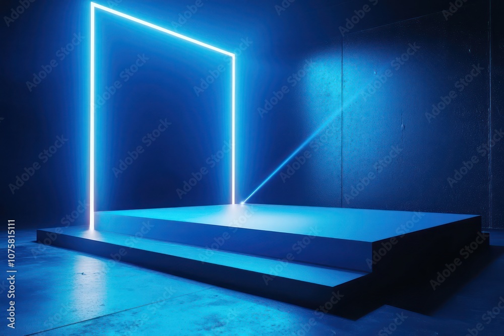Detailed 3D rendering of a presentation setup with a large screen and pointer. Detailed 3D rendering of a presentation setup with a large screen and pointer.