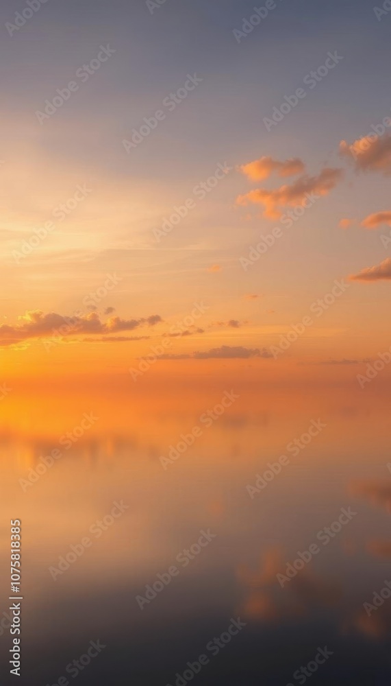 Fototapeta premium a lake at sunset with a cloudy sky