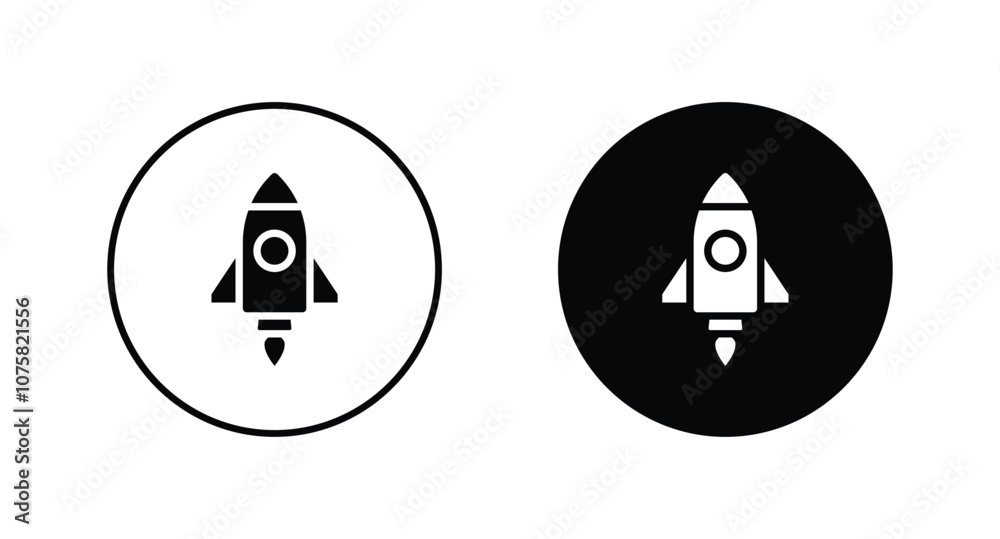 Rocket icon set. Rocket launched icon vector. Rocket icon set. Rocket launched icon vector.