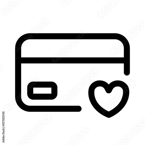 love card payment icon with line style, perfect for user interface projects