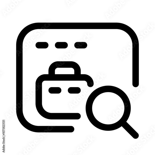 ecommerce search icon with line style, perfect for user interface projects