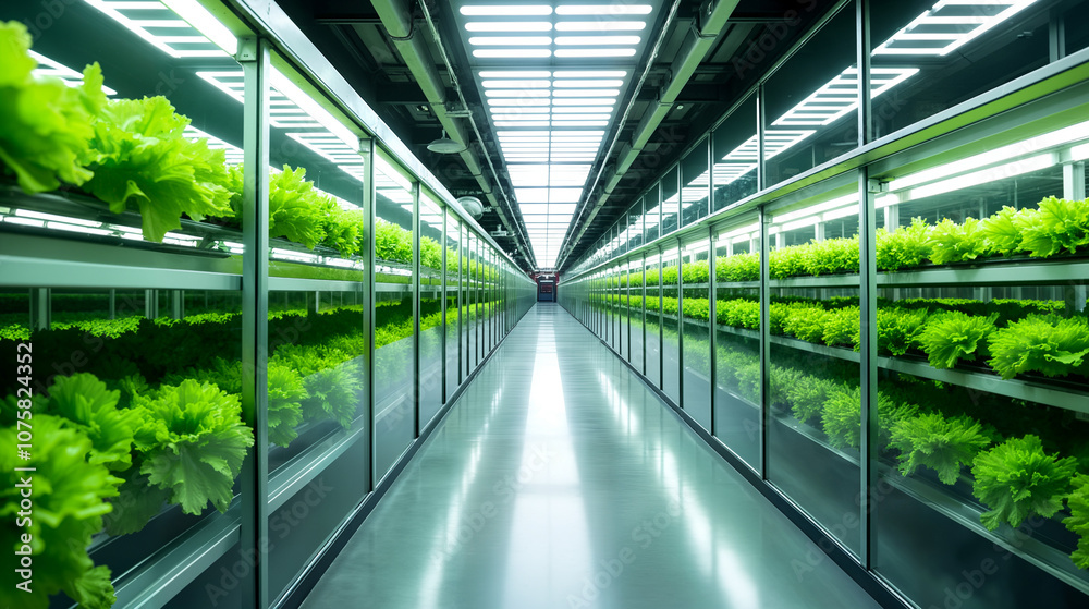 A Modern Corridor Combining Transparent Rooms for Innovative Rack Cultivation and Visitor Insight into Sustainable Agriculture A Modern Corridor Combining Transparent Rooms for Innovative Rack Cultivation and Visitor Insight into Sustainable Agriculture