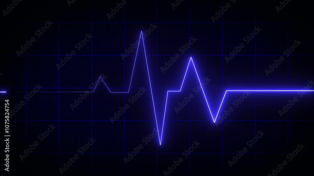 Cardiogram heartbeat pulse rate neon glowing video animation. Emergency ekg monitoring. loop motion animate 4k video footage. Abstract heartbeat. Cardiogram heartbeat pulse rate neon glowing video animation. Emergency ekg monitoring. loop motion animate 4k video footage. Abstract heartbeat.