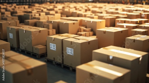 Warehouse of Cardboard Boxes