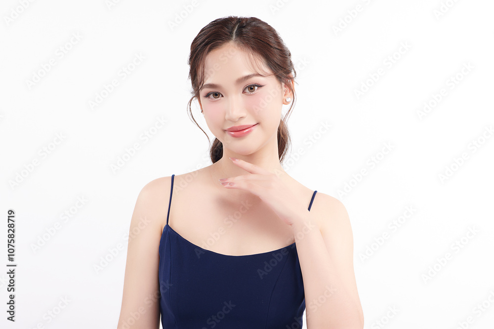 Beautiful young asian woman with clean fresh skin on white background, Face care, Facial treatment, Cosmetology, beauty and spa, Asian women portrait. Beautiful young asian woman with clean fresh skin on white background, Face care, Facial treatment, Cosmetology, beauty and spa, Asian women portrait.