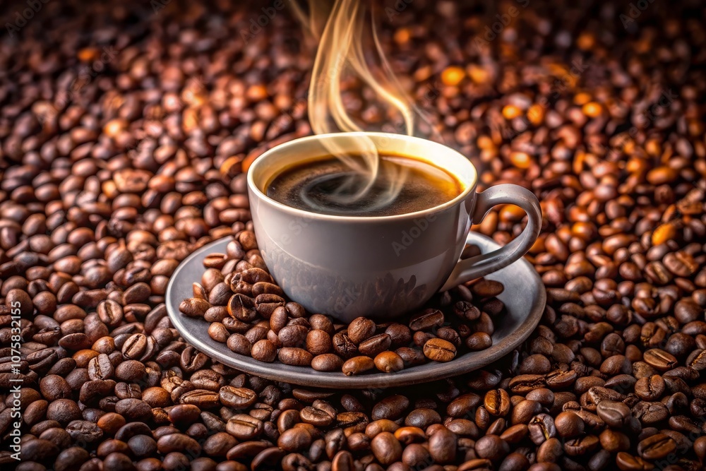 a cup of coffee with a fire in the background a cup of coffee with a fire in the background