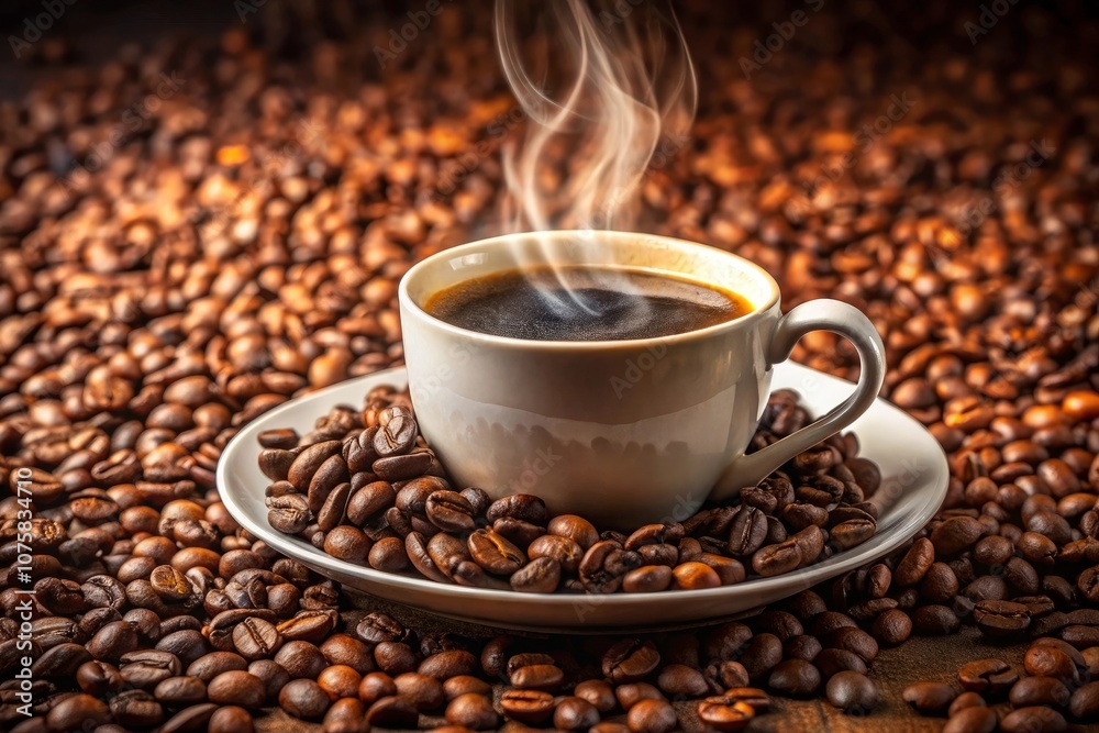 a cup of coffee with a cup of coffee on a saucer